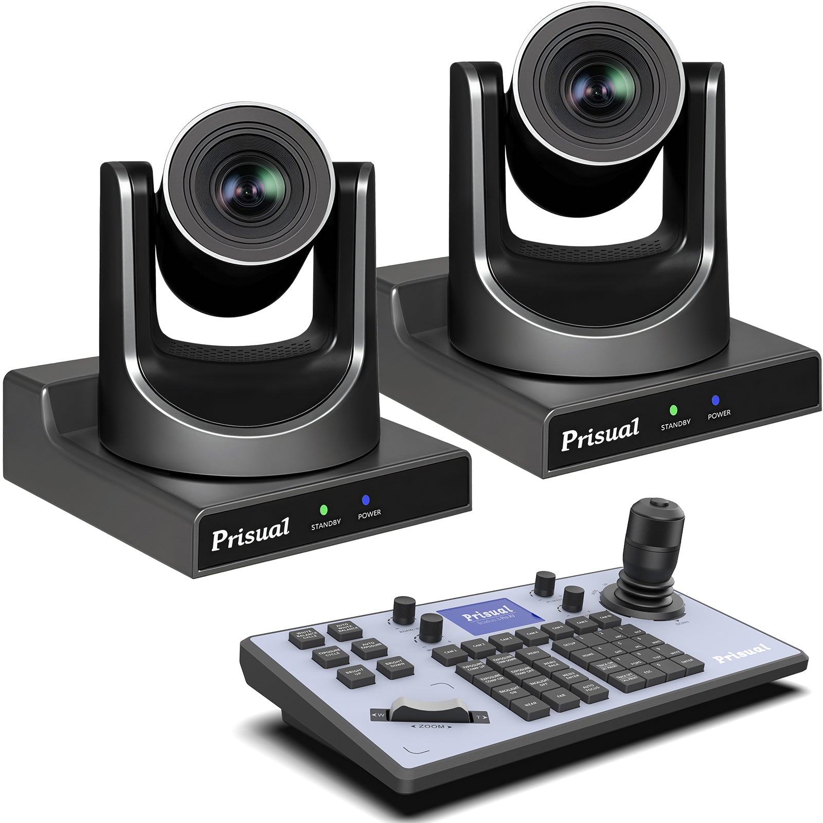 Prisual PTZ Camera 30X Optical Zoom HDMI/SDI/IP PTZ Bundle (2pcs) with