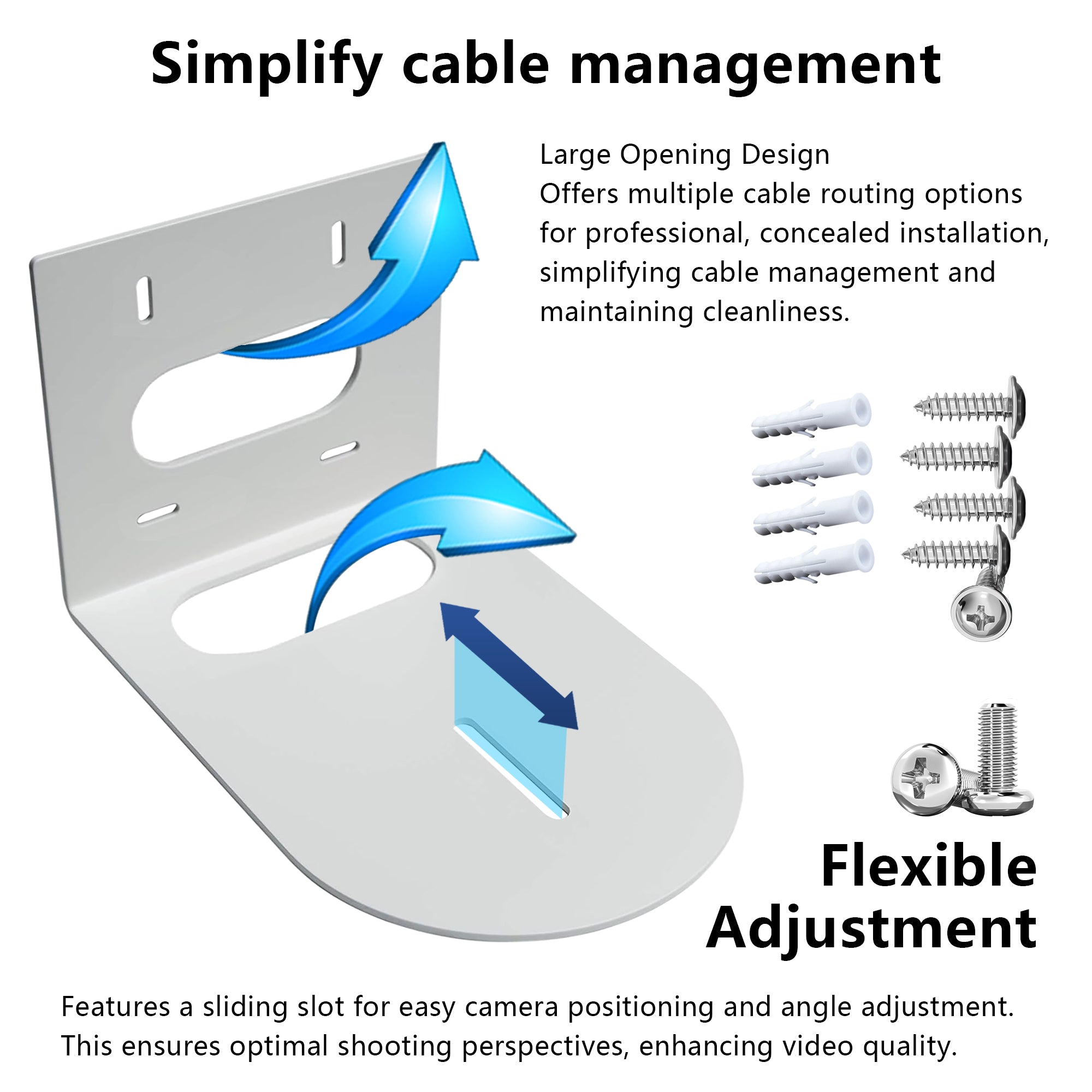 PTZ Camera Wall Mount Bracket (White)