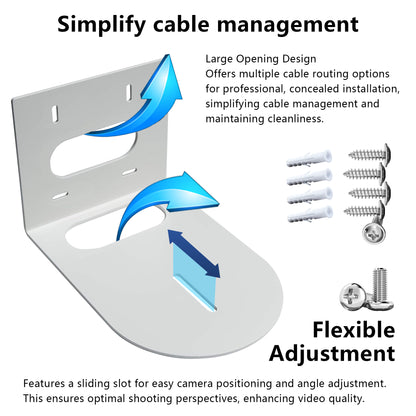 PTZ Camera Wall Mount Bracket (White)