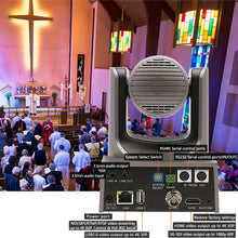 Load image into Gallery viewer, Prisual 4K NDI PTZ Camera HDMI/SDI/USB/IP and PoE, AI Auto Tracking for Church Video Production Live Streaming
