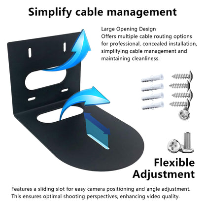 PTZ Camera Wall Mount Bracket (Black)