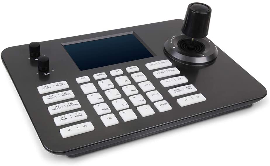 Prisual PTZ Controller PoE Network 4D Joystick Decoding Keyboard with 5 Inch LCD Screen