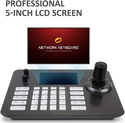 Prisual PTZ Controller PoE Network 4D Joystick Decoding Keyboard with 5 Inch LCD Screen